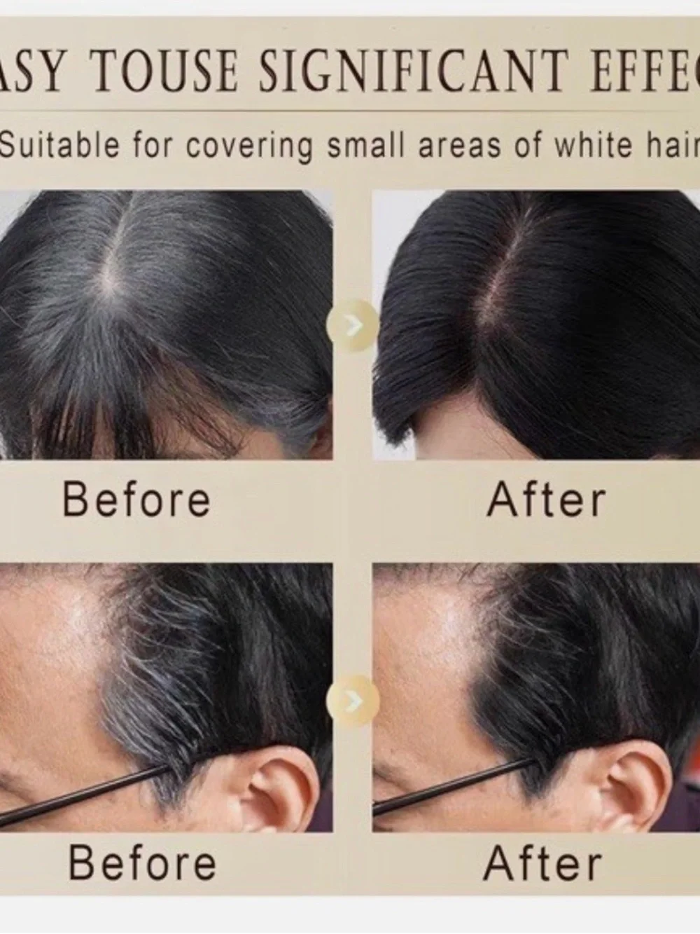 Long-Lasting Black Hair Styling Wax Stick for Men